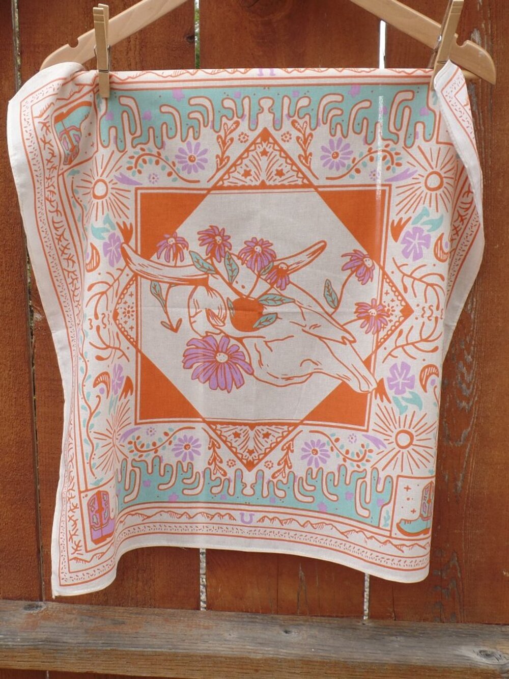 Western Cowboy SCULL Scarf NEW